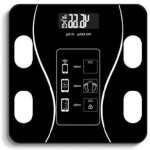 Generic 183488 Wireless Rechargeable Digital Bathroom Scale- Black Digital Personal Weighing Scale
