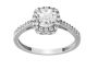 9CT White Gold Cushion Cut C.z Solitaire Ring - Size N