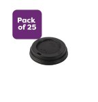 Black Sip Lids 350ML 25PK