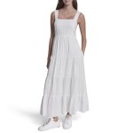 Flowing Dress -gold Stripe