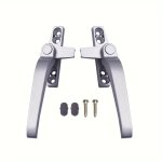 1PC Universal Dual-layer Glass Window Handle With Fixing Screws Zinc Alloy Safety Casement Window Hardware Kit Right left Hand A