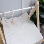 Changing Mat Cover Boho Beige Leaf Print