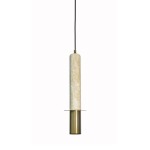 Ibiza Pendant Light In Travertine Black Marble White Marble - White Marble