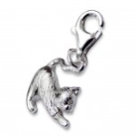 C24-C3023 - 925 Sterling Silver Cat Charm Dangle