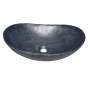 Bespoke Black Cement Basin Sink Modern Oval Shape 59 X 39 X 12CM