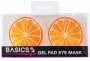 Basics Hot/cold Eye Mask Gel Pad Round 7CM 2 Pieces - Orange