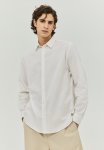 Regular Fit Linen-blend Shirt - White