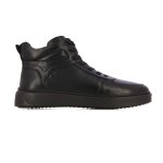 Hi-top Leather Sneakers -black