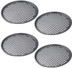 Crisp Crust Pizza Pan Set Of 4 Pizza Tray