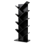 10-TIER Tree Bookshelf Freestanding Bookcase With Wide Base - Black