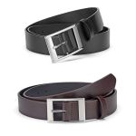 2 Piece Men's Needle Buckle Synthetic Leather Belt Casual Business Belt