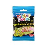 Mister Sweet Bag Sour Glow Worms Sweets 60G