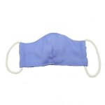 4AKID Tweens Reusable Fabric 3-LAYER Non-medical Mask - Medium Size - Floral Blue Stripe