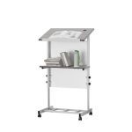Podium Stand Portable Lectern With 7 Adjustable Height Positions Podium With Shelf And Cup Holder Mobile Stand For Seminars And