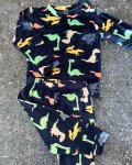 Woolworths Blue Fleece Dinosaur Pajama Set 18 24M