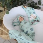 Wrap Set Swaddle Set Safari On The Road Green Set