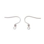 316 Surgical Stainless Steel Earring Hooks With Horizontal Loop 16MM 20PCS