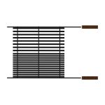 Barbecue Grill In Carbon Steel With Wooden Handles