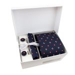Men's Tie Gift Set Necktie Pocket Square Cufflinks Handkerchief Tie Clip