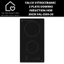 Falco Vitroceramic 2 Plate Domino Induction Hob - 30CM FAL-SSIH-30