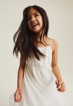 Asymmetric Chiffon Dress - White Patterned