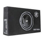 Kbt 10 Inch Flat Subwoofer In Ported Box With 1000W Amplifier