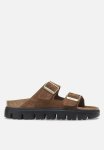 Birkenstock Arizona Chunky Suede Narrow - Dark Tea black
