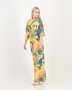 Flared Jumpsuit Yellow Print