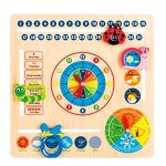 Lestat Wooden Calender Clock 1PCS