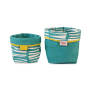 Reversible Soft Bucket - Woodpile - Teal - 22 X 28CM For 18-20CM Nursery Pot