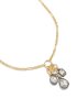Mixed Metal Plated Diamante Cluster Drop Necklace