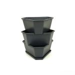 Gusta Paul Potato Anthracite Planter - 3 Level Potato Tower Including Tray