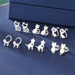 Elegant Stainless Steel Cat Earrings - Perfect For Everyday Wear Or As A Gift - No Plating All Stainless Steel