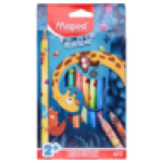 MAPEX Maped Jungle Fever Pencil Crayons 12-PACK