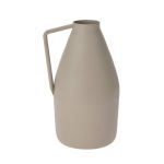 Lucas Grey Sandblast Iron Vase - 9X9X17CM