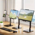 Portable Monitor Desk Holder Metal Stand 30.48-43.18 Cm Universal Expandable Display Base Vesa Mount External Vertical Screen Ex