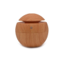 Round Shaped MINI USB Ultrasonic Aroma Humidifier - Wooden Light Brown