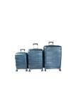 Smte Unbreakable Travel Luggage 3 Piece Suitcases Spinner Dark Grey With Keychain