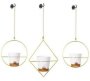 3 Pack Hanging Planters Self Watering Flower Pots For Indoor Outdoor -white