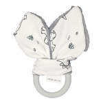Babes & Kids Little Acorn Dinosaurs Silicone Teether Grey Or White - Grey Fleece