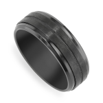 Icom Icon Zirconium Ridged Mens Ring