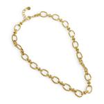 Goldair Gold Plated Buckle Oval Necklace