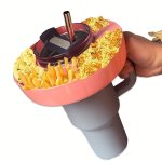 Snack Bowl For Stanley 40OZ Tumbler With Handle Tumbler Snack Tray Compatible With Stanley Cup 40OZ With Handle Reusable Snack H