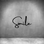 Smile - L 450MM Matt Black Font 3