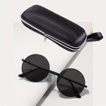 Round Vintage Glasses For Men 53MM Lens With 138MM Frame Width Retro Style With Protective Case For Outdoor Use