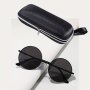 Round Vintage Glasses For Men 53mm Lens With 138mm Frame Width Retro Style With Protective Case For Outdoor Use