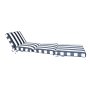 Seated By Jenkie Black &white Stripes Waterproof Thick Patio Flexible Lounger Cushion 190 50CM