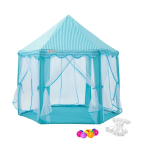 Ashcomonline Kids Playing Castle Tent Playhouse With LED Light String Play Tents