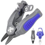 Booms Fishing Line Cutter With Retractor: MINI Fishing Scissors For Braided Momo Fluoro Line - Braid Scissors Saltwater With Hoo