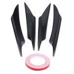 Front Bumper Lip Splitter Fins Body Spoiler Canards Exterior Trim 1 Set Universal Fit Carbon Fiber